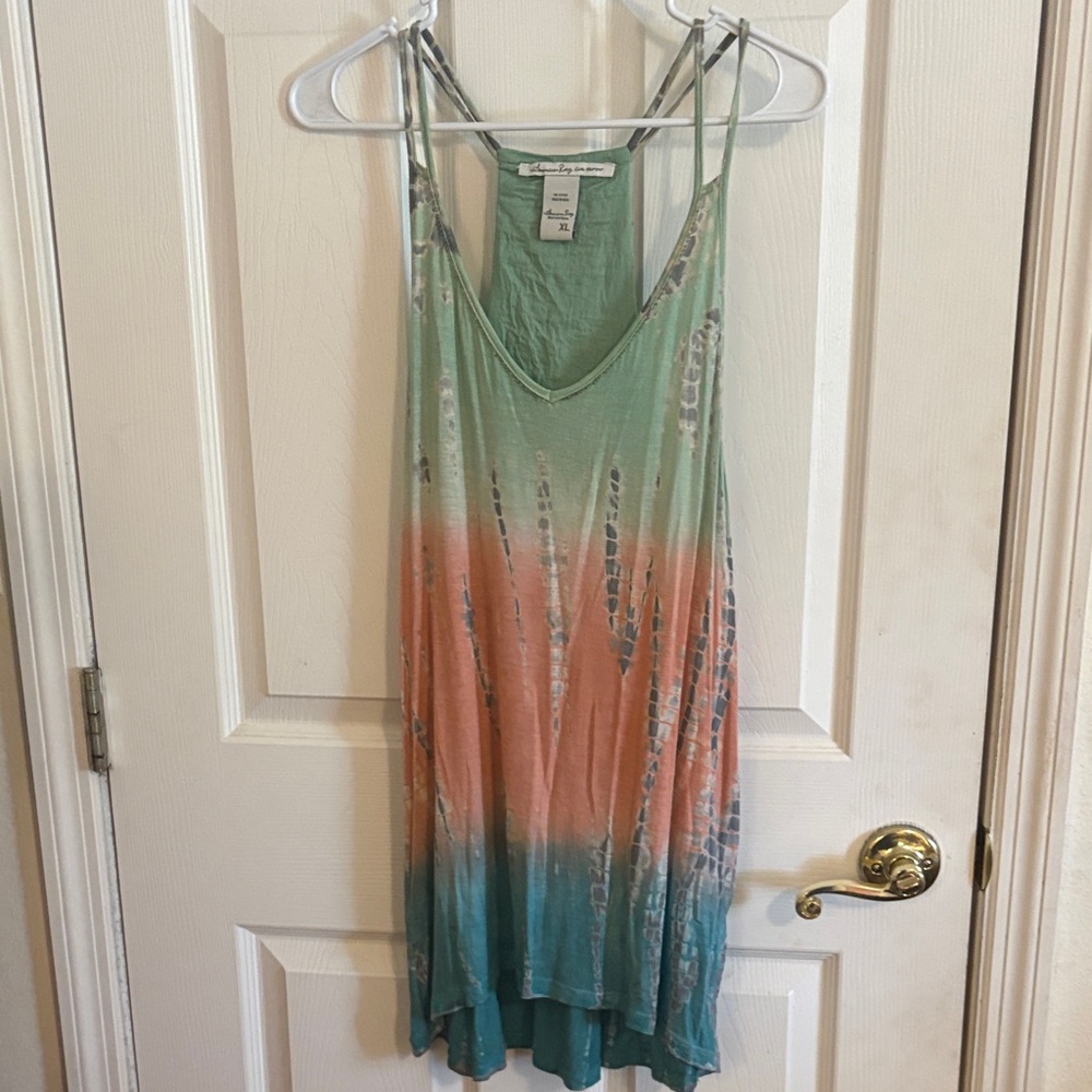 American Rag Green Sleeveless Top